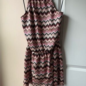 Steve Madden One Shoulder Pink and Black Shorts